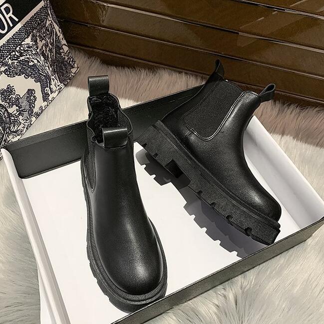 New Arrivals Soft Boots Women Shoes Woman Boots Fashion Round PU Ankle Boots 2022 Winter Elastic Black Boots Comfortable Boots