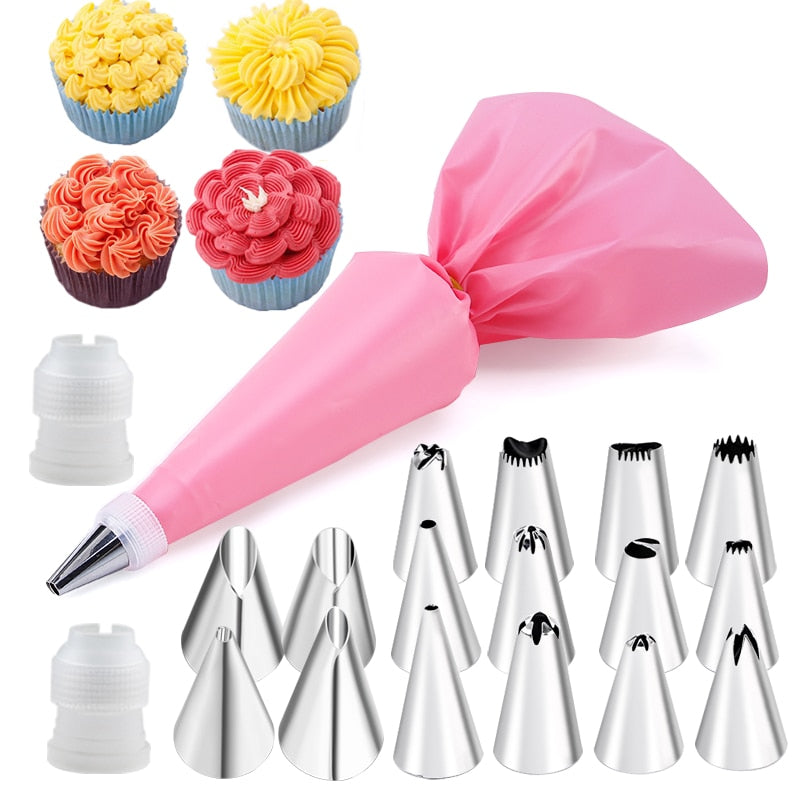 6/14/26/29 pcs set Cream Nozzles Pastry Tools Accessories For Cake Decorating Pastry Bag Kitchen Bakery Confectionery equipment