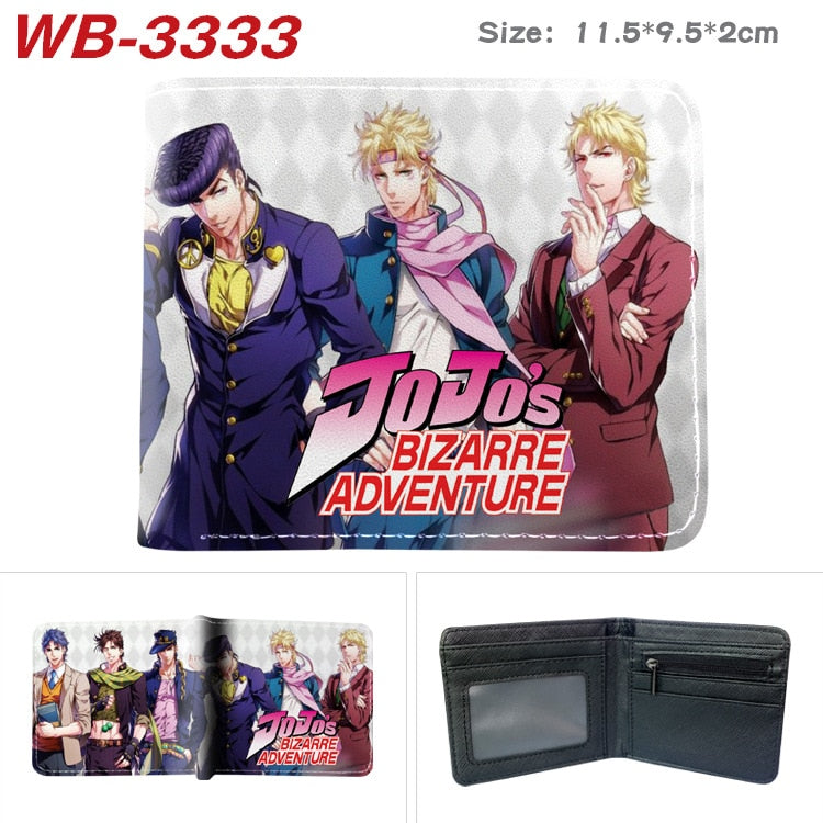 Anime Jojo Bizarre Adventure Cartoon Wallet Men PU Leather Coin Purse with Card Holder