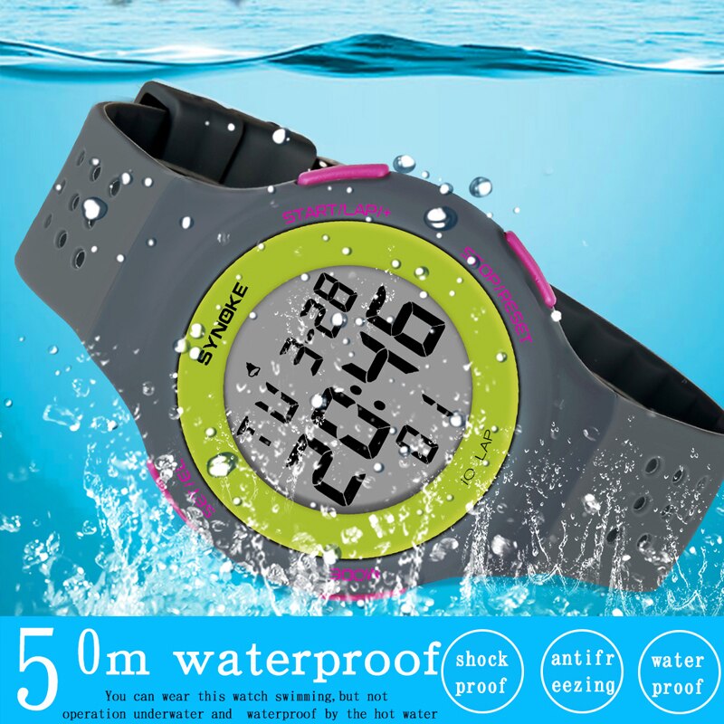 Women Digital Watches Ultra-Thin 50m Waterproof Sport Watch For Women Led Electronic Female Clock Woman&