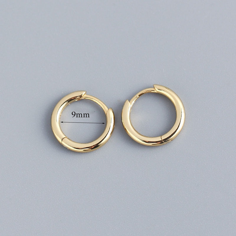 Stainless Steel 1 Pair Minimalist Huggie Hoop Earrings For Women Gold Color Tiny Round Circle 6/8/10mm Punk Unisex Rock Earring