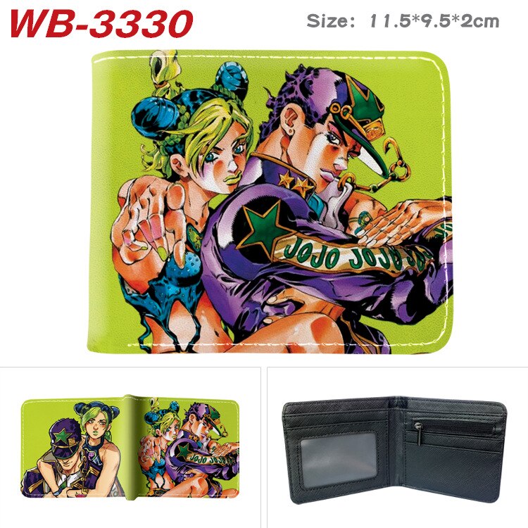 Anime Jojo Bizarre Adventure Cartoon Wallet Men PU Leather Coin Purse with Card Holder