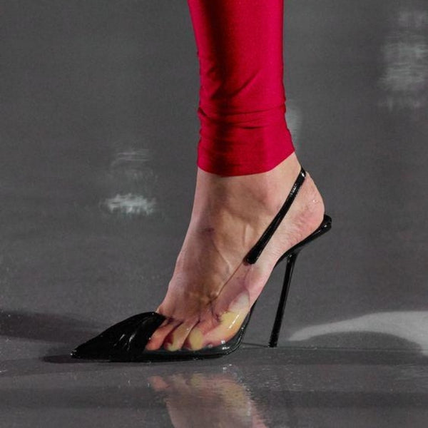 New Women Super High Shoes Pumps Thin Heels Pointed Toe Black Fashion Handmade Women Sandals Free Shipping Women Shoes