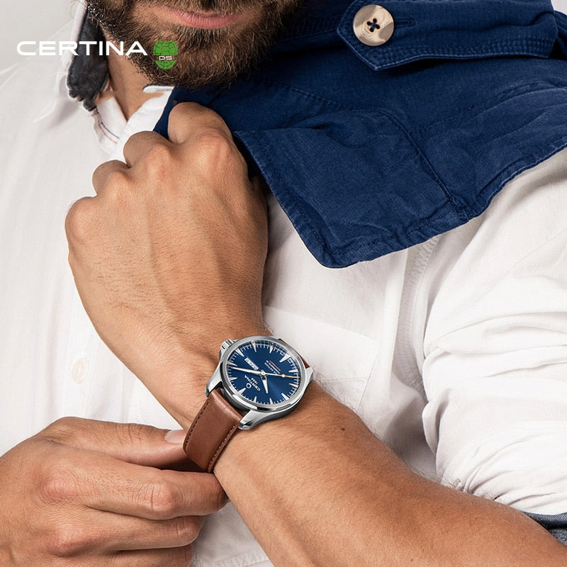 Certina Kinetic Energy Series Automatic Mechanical Watch Men&#39;s Watch Luminous Pointer Luxury Men&#39;s Watch Simple Belt Watch Gift