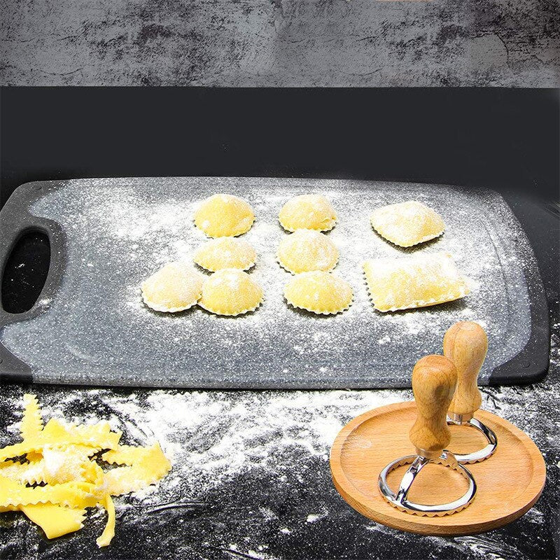 Pastry Press Mold Ravioli Cutter Dumpling Lace Embossing Device Ravioli Maker Mold Ravioli Stamp Cookie Mold Kitchen Baking Tool