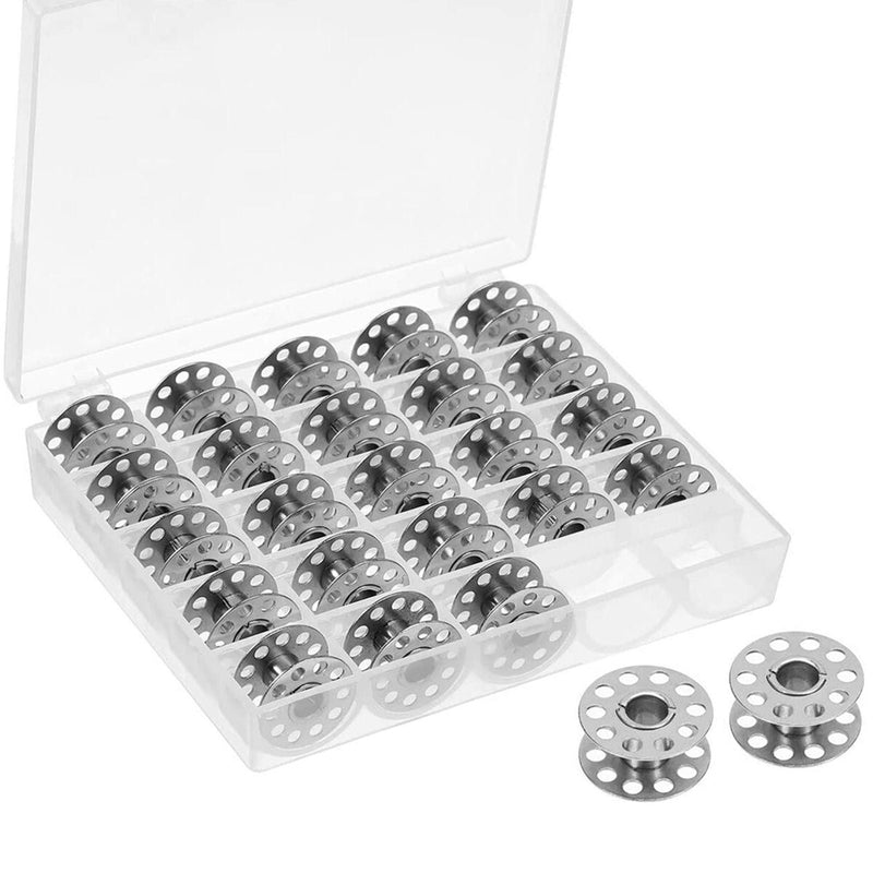 Sewing Accessories Tools 25Pc Sewing Machine Bobbins Spools Empty Bobbins Spools Sewing Machine Plastic Storage Box