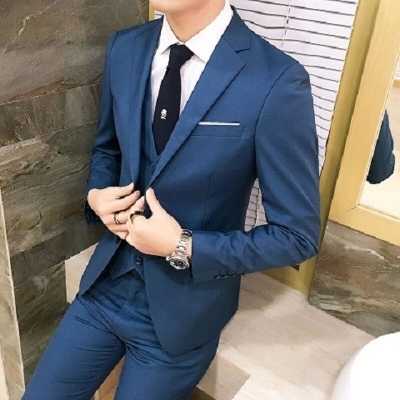 Mens Suits Clothing Suit Men Fashion for Wedding Four Seasons  Casual  New Outwear Two-pack of Pants and Jacket