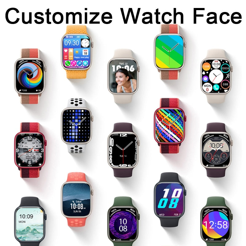 2022 Smart Watch Series 8 NFC Wireless charging Bluetooth Calls Smartwatch Men Women Sport Fitness Bracelet for Apple Watch IWO