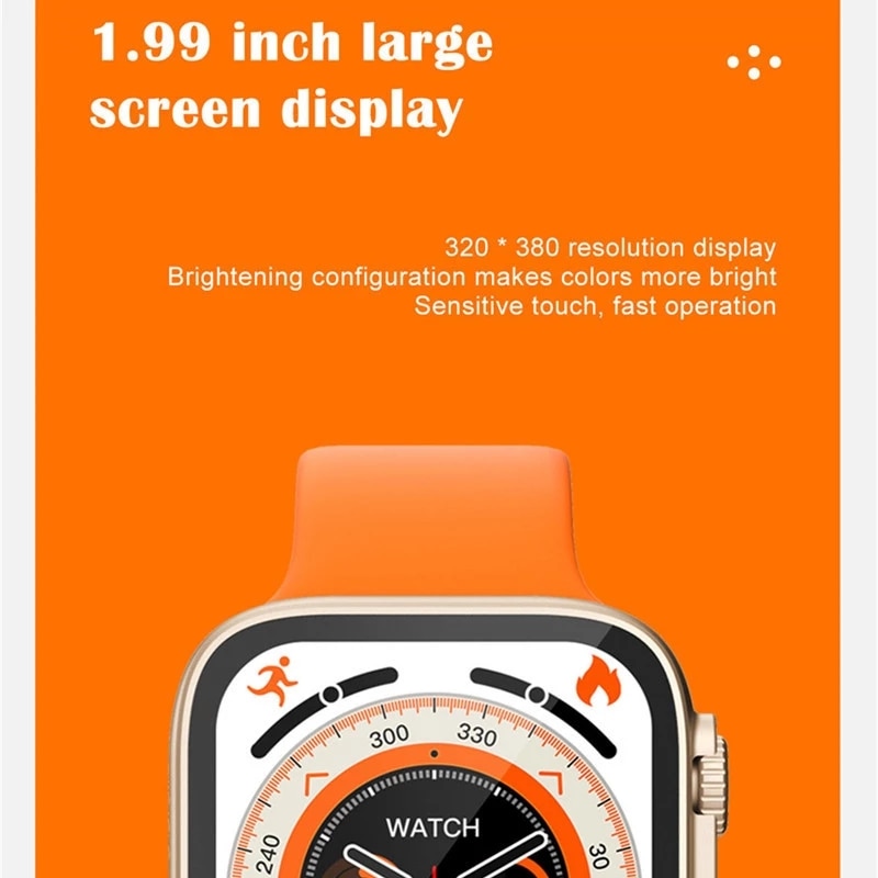 49mm Smart Watch 8 Ultra Smartwatch 1.99&quot; Men Women Heart Rate Bluetooth Call Waterproof Wireless Charging PK DT8 Ultra W68 HW8