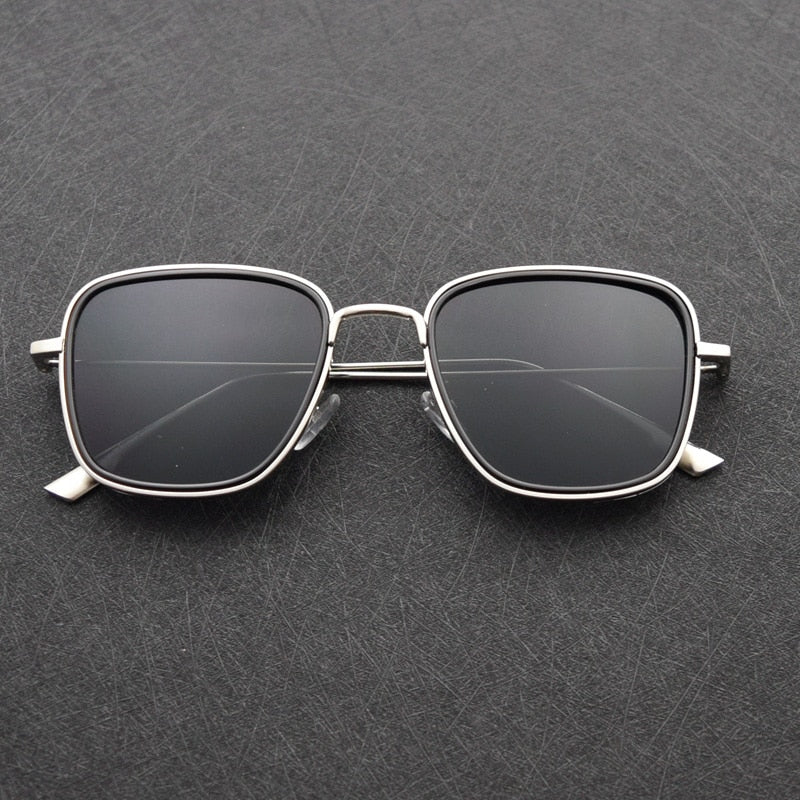 TUZENGYONG 2022 New Steampunk Sunglasses Fashion Men Women Brand Designer Vintage Square Metal Frame Sun Glasses UV400 Eyewear