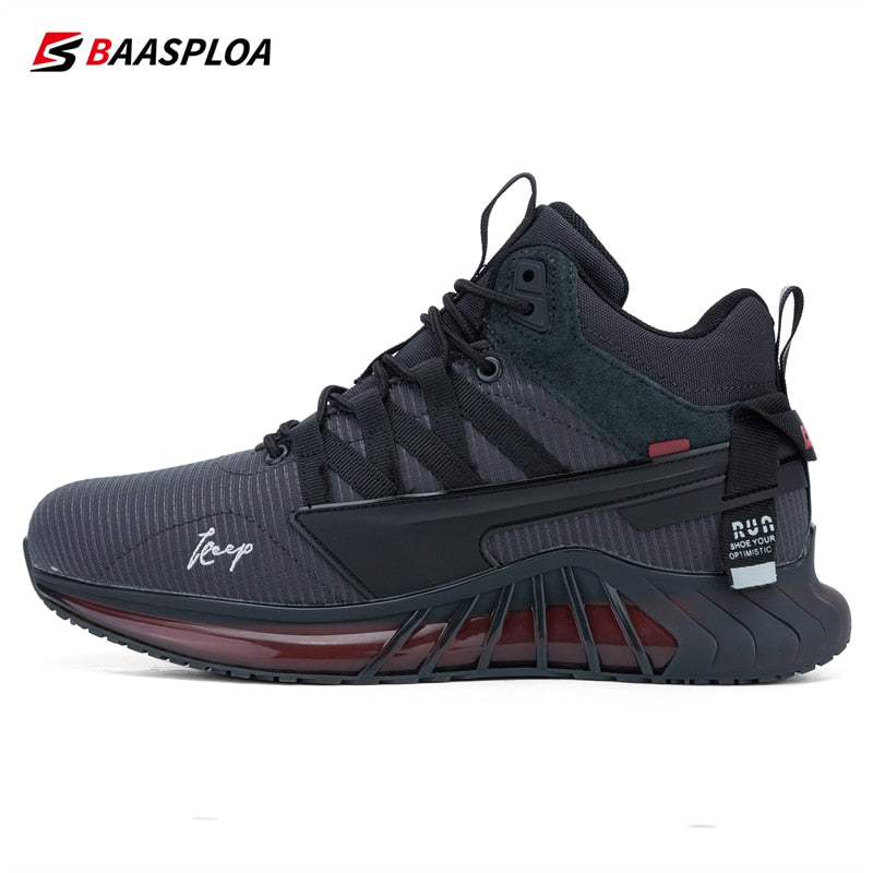 Baasploa Winter Shoe For Men Warm Walking Shoes Waterproof Fashion Plush Shoes Male Comfortable Casual Sneaker 2022 New