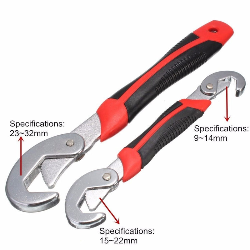 Universal Key Pipe Wrench 8-22 / 22-32mm Open End Spanner Set High-carbon Steel 45