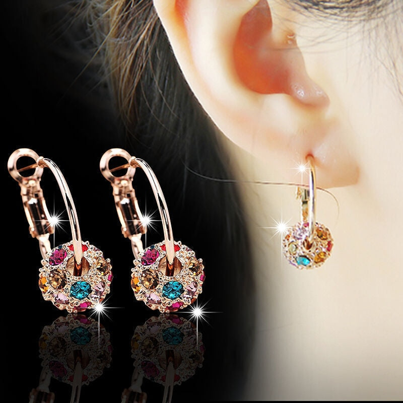 Fashion Trend Earrings Zircon Pendant Earrings Shiny Earrings for Women&