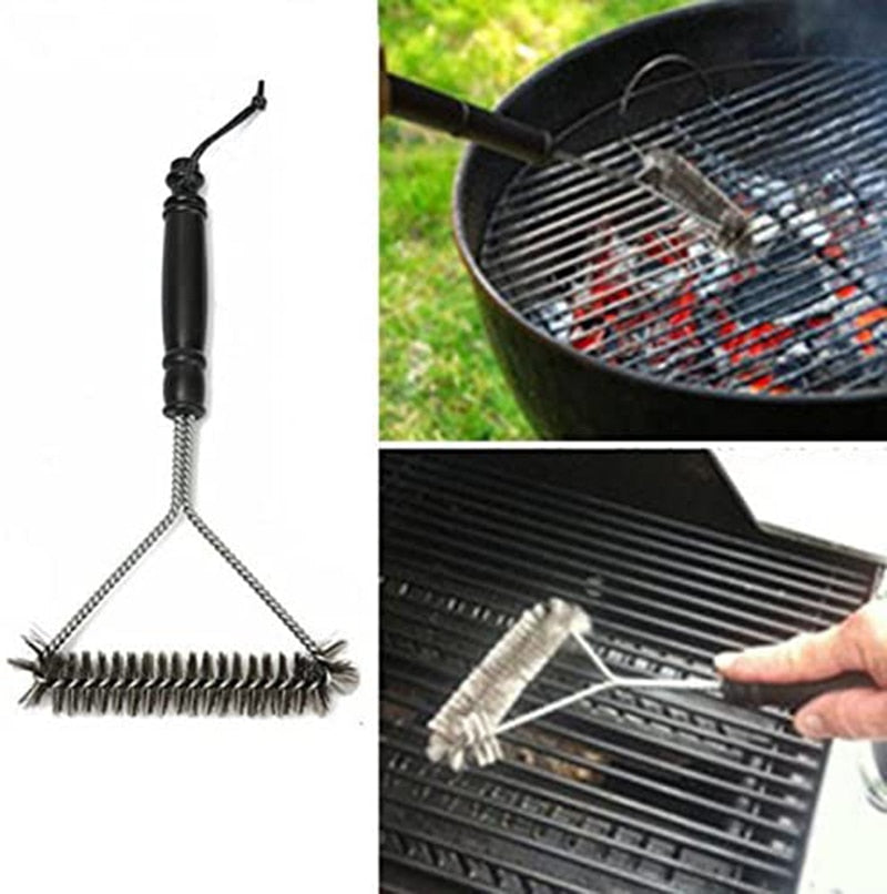 Kitchen Accessories BBQ Grill Barbecue Kit Cleaning Brush Stainless Steel Cooking Tools Barbecue Grill Wire Brush