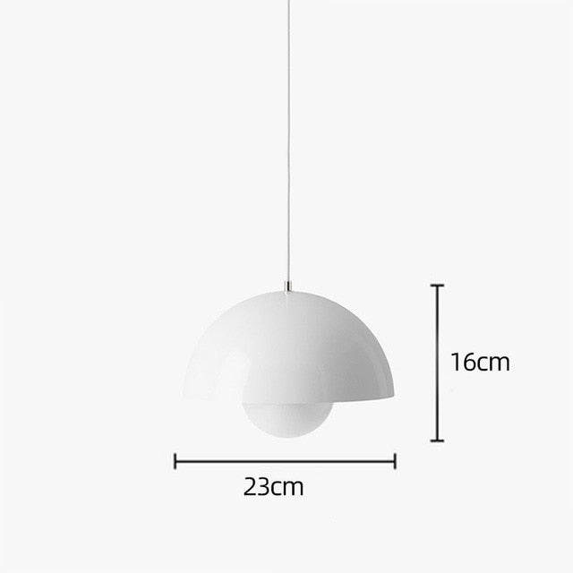 Led modern  pendent lamp semicircular flower bud color ceiling lamp northern European Danish Design Restaurant Chandelier