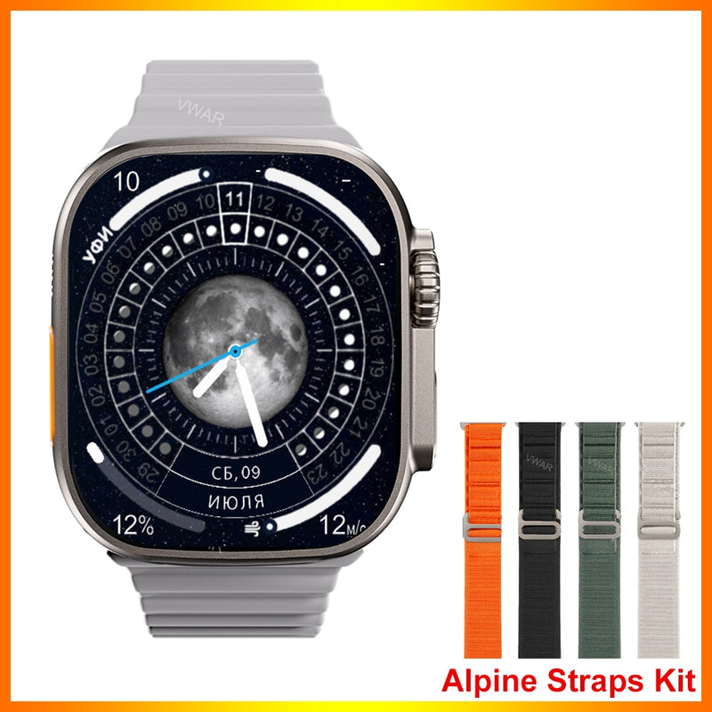 2022 VWAR ZD8 Ultra MAX Smart Watch Series 8 Titanium Alloy 1:1 49mm Case Bluetooth Call NFC ECG IP68 Waterproof Smartwatch Men