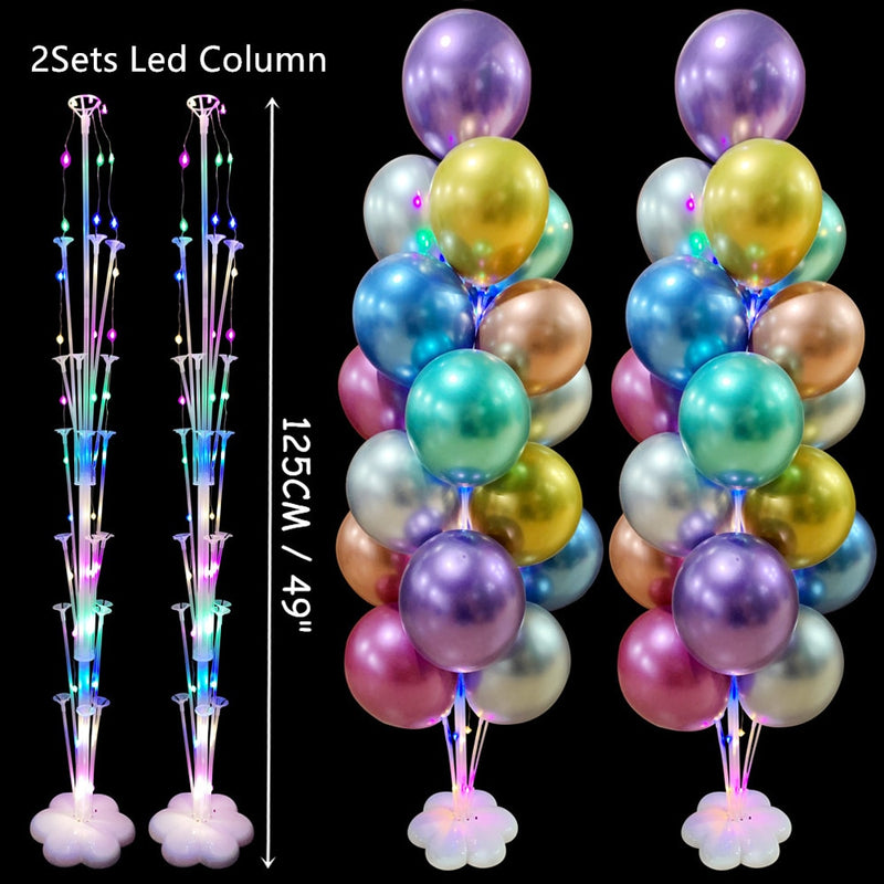 7/13/19 Tubes Balloon Column Stand Birthday Balloon Home Decor Birthday Party Decoration Kids Adult Wedding Event Party Balloon