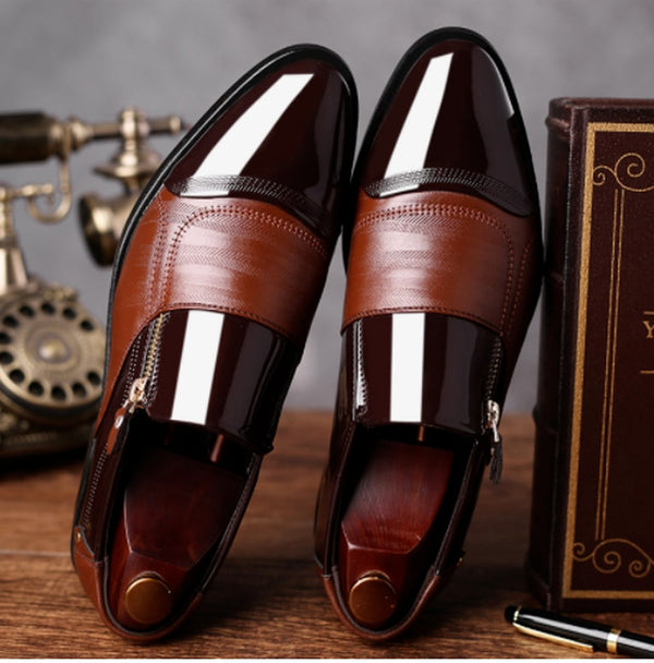 Advanced Classic Business Men&#39;s Dress Shoes Fashion Elegant Formal Wedding Shoes Men Slip on Office Oxford Shoes for Men Black