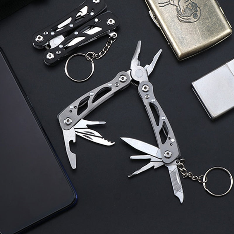 Portable Mini Multitool 420 Stainless Steel Multitool Pliers Knife Screwdriver for Outdoor Survival Camping Hunting Hiking Tools