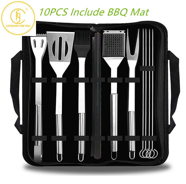 BBQ Tools Set Barbecue Utensil AccessoriesThermometer Barbeque Grilling  Accessories  Outdoor Gril Tools Set Bbq Utensil Set