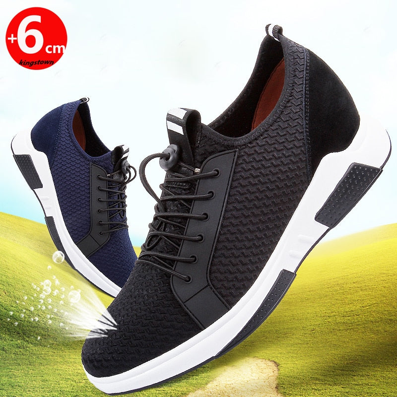 Lift Sneakers Men Elevator Height Increase Shoes High Heels Insoles 6cm Tall Man