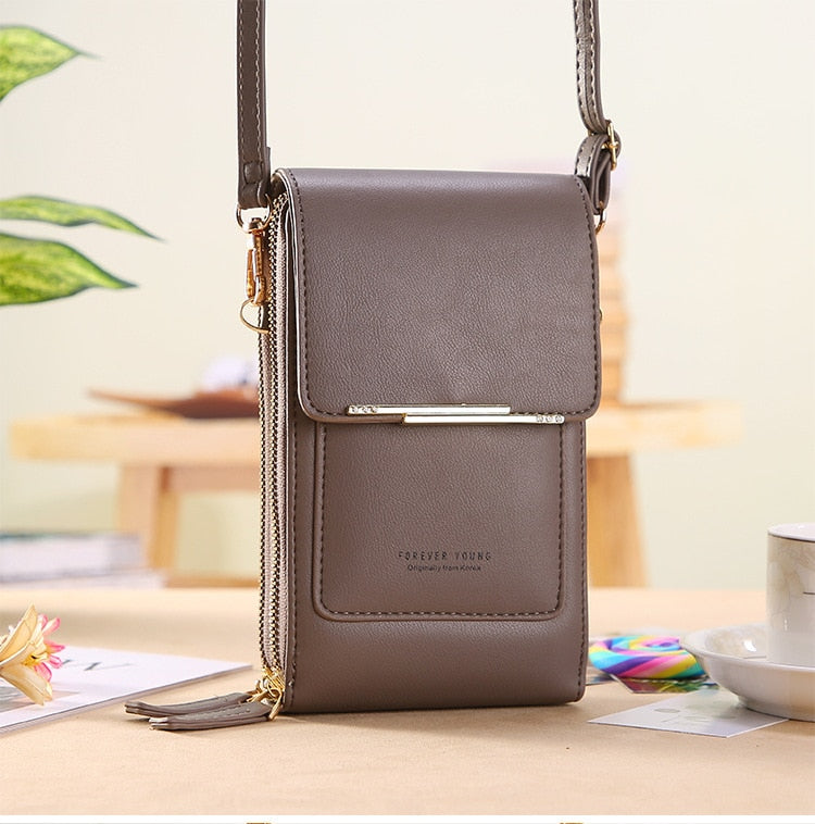 Brand Mini Crossbody Shoulder Bag Women High Quality Cell Phone Pocket Ladies Purse Clutch Fashion Leather Hasp Handbags Female