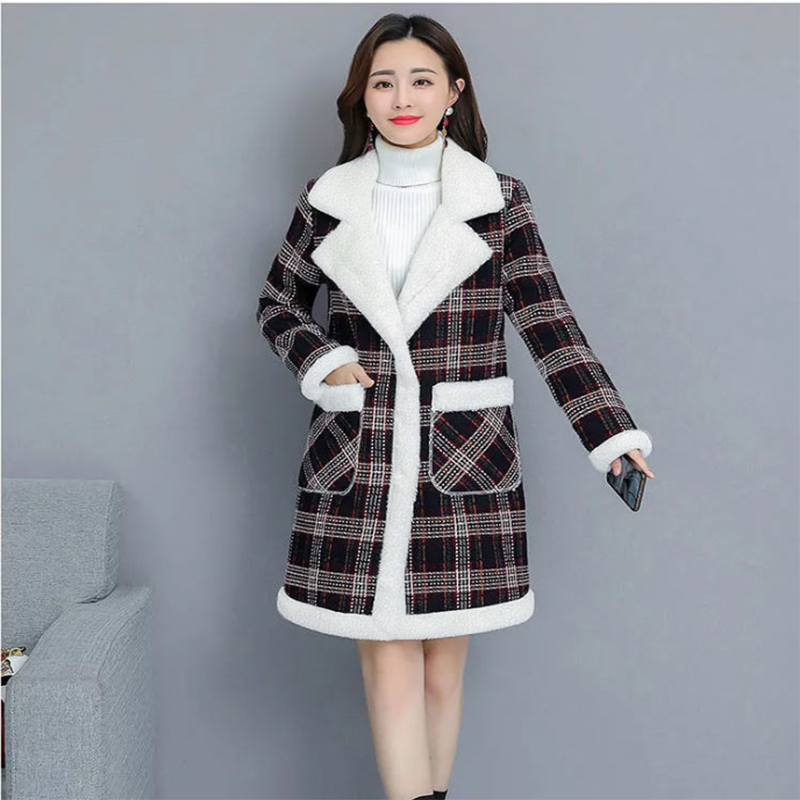 Winter Korean Plus velvet Thicken Women&