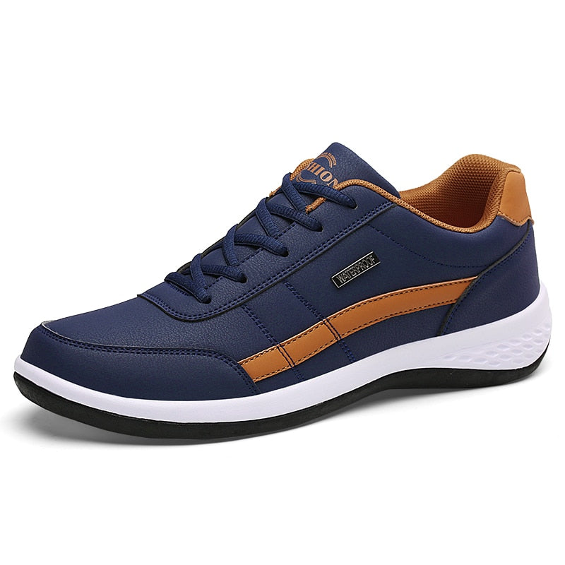 Brand Leather Men Shoes Trend Casual Shoes Breathable Leisure Male Sneakers Non-slip Footwear Sports Shoes Lace-up Trainers Shoe