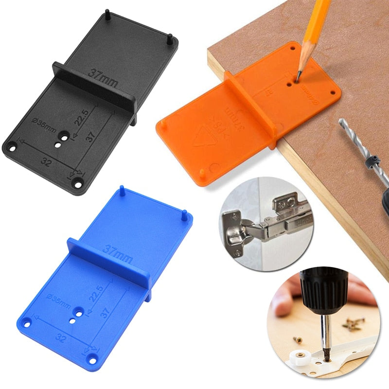 35/40mm Punch Hinge Drill Hole Opener Locator Guide Drill Bit Hole Tools Door Cabinets DIY Template for Woodworking Hand Tools