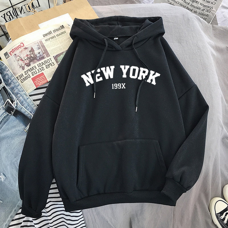 2022 Hoodie Men Streetwear NEW YORK Print Man Sweatshirts 2022 Thicken Warm Hoodies Lady Autumn Pullovers Unisex Y2k Clothes Top