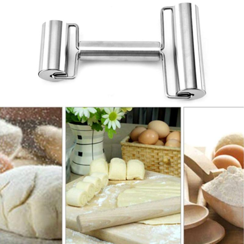 Stainless Steel Rolling Pin Pastry Pizza Fondant Bakers Roller Metal Kitchen Tool for Baking Dough Pizza Cookies Cooking Tool