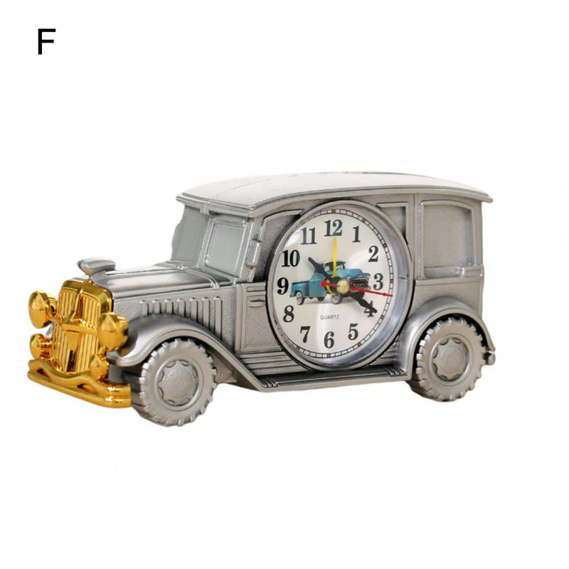 Useful Vintage Car Desktop Clock Ornament Room Decor Antique Clock Battery Operated  Decorative