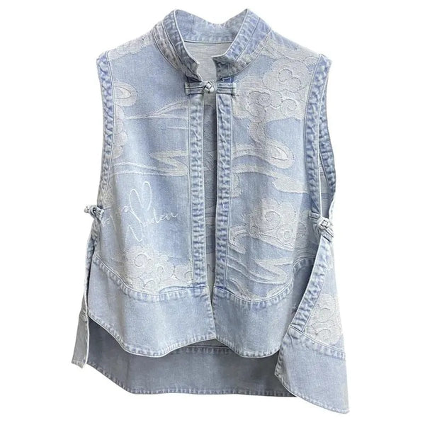 Fashion Denim Vest Women's 2022 Net Infrared Wear Loose Summer Thin Section Outer Wear Vest Vest Jacket tTrendy