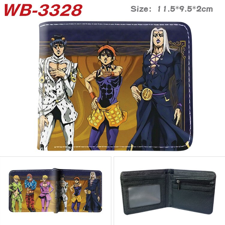 Anime Jojo Bizarre Adventure Cartoon Wallet Men PU Leather Coin Purse with Card Holder