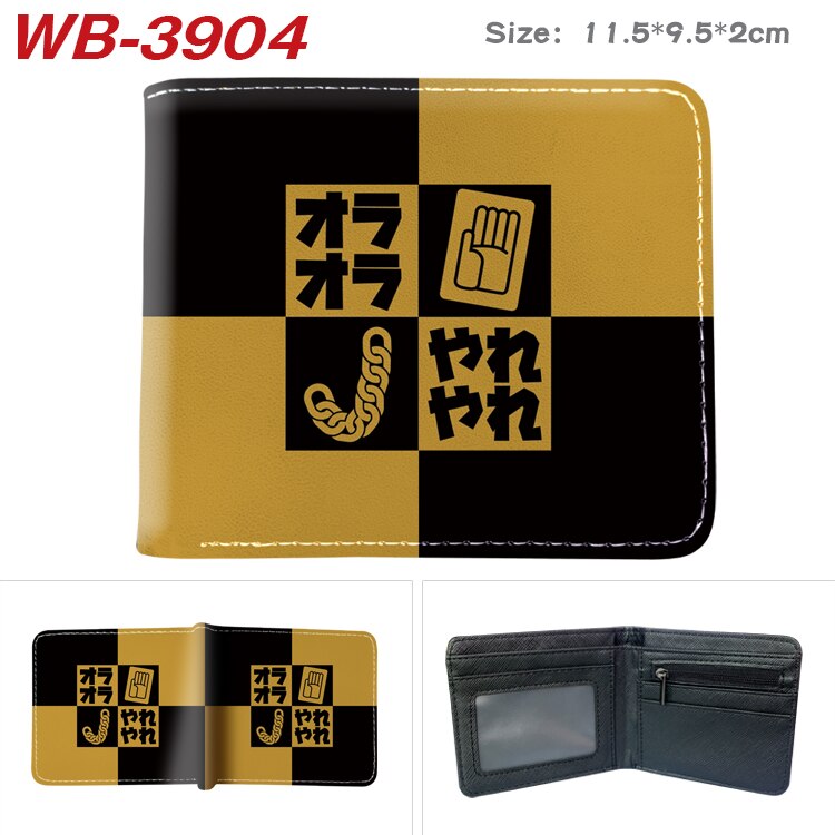 Anime Jojo Bizarre Adventure Cartoon Wallet Men PU Leather Coin Purse with Card Holder