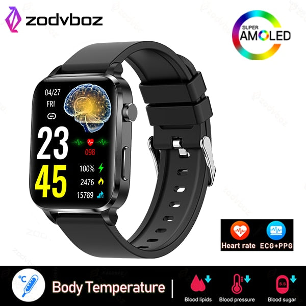 ZODVBOZ AMOLED Smart Watch Men Laser Assisted Therapy Three High Blood Pressure Monitoring IP68 Waterproof Smartwatch For Xiaomi