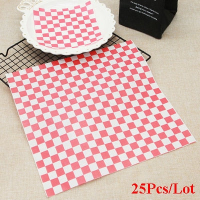 Parchment Paper Grease Resistant Basket Liner Oilpaper, Bread Sandwich Burger Fries Wrappers - White / Brown, Baking Tools