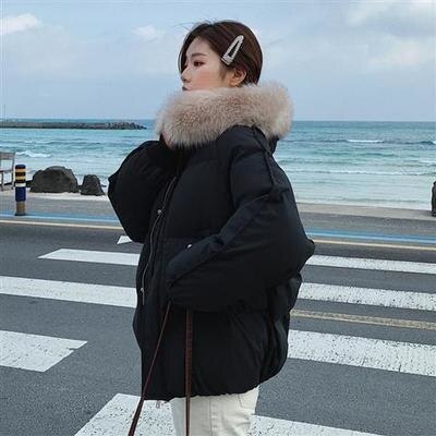 2022 New Winter Jacket Women Parkas Big Fur Collar Hooded Coat Warm Cotton padded Parka Female Jacket Loose Outwear