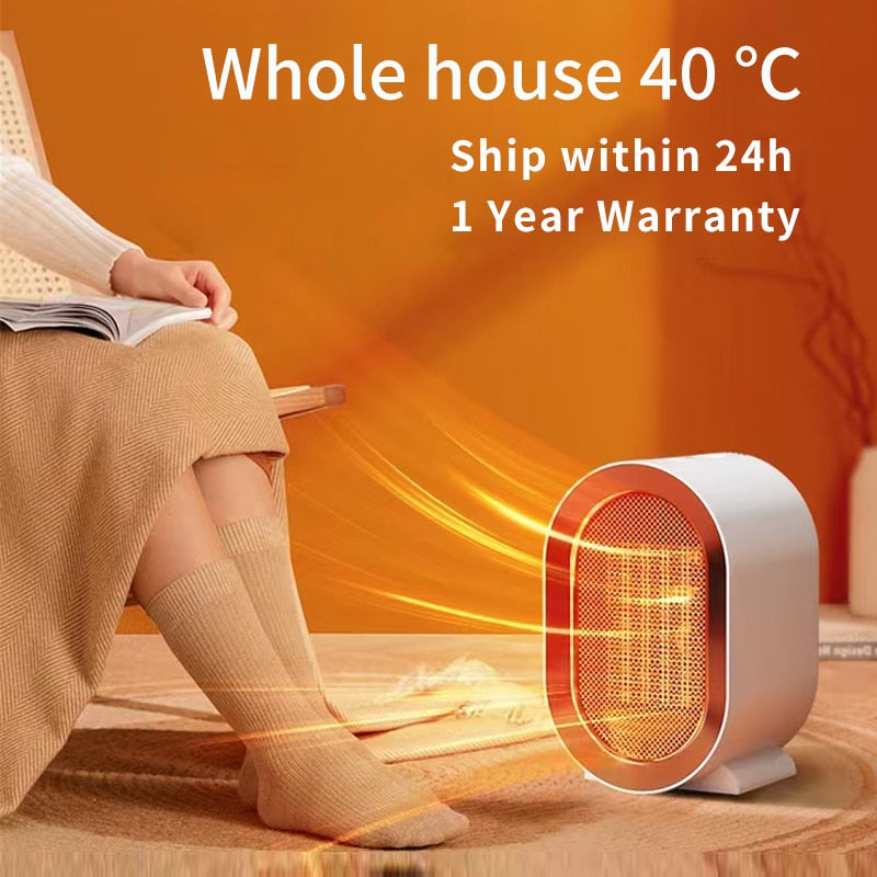 1200W Electric Heater Mini Portable Desktop Fan Heater PTC Ceramic Heating Warm Air Blower Home Office Warmer Machine for Winter