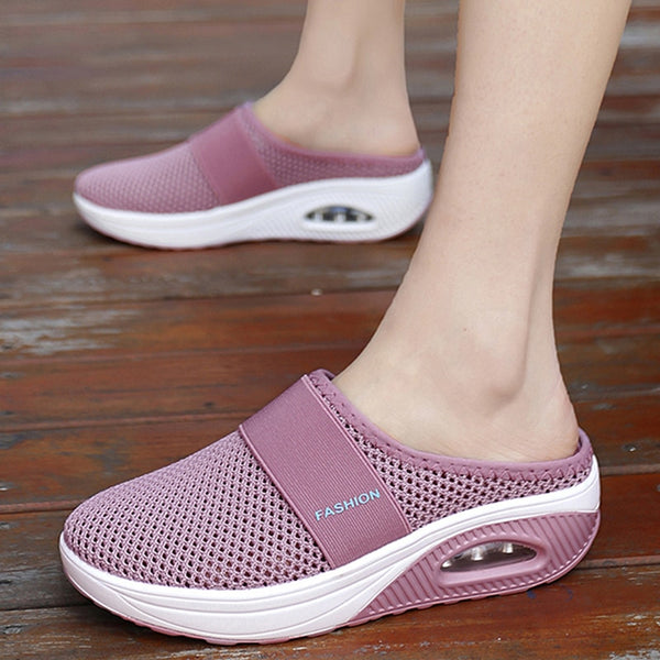 Women Sandals Fashion Wedges Platform Shoes Female Slides Women&#39;s Slippers Breathable Mesh Lightweight Ladies Footwear