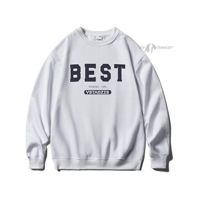 Privathinker Spring Autumn Letter Hoodies For Men Oversized Sweatshirts Korean Man Clothing Casual Unisex Pullovers Thick 3XL