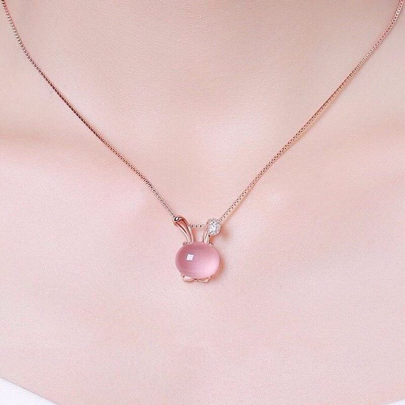 Fashion Cherry Blossoms Flower Necklace For Women Romantic Crystal Zircon Butterfly Flowers Pearl Shell Necklace Wedding Jewelry