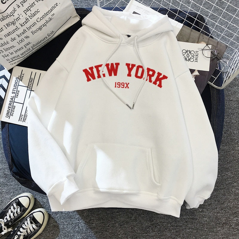 2022 Hoodie Men Streetwear NEW YORK Print Man Sweatshirts 2022 Thicken Warm Hoodies Lady Autumn Pullovers Unisex Y2k Clothes Top