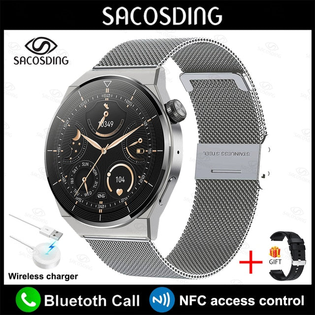 2022 NFC Smart Watch Men GT3 Pro AMOLED 390*390 HD Screen Heart Rate Bluetooth Call IP68 Waterproof SmartWatch For Huawei Xiaomi