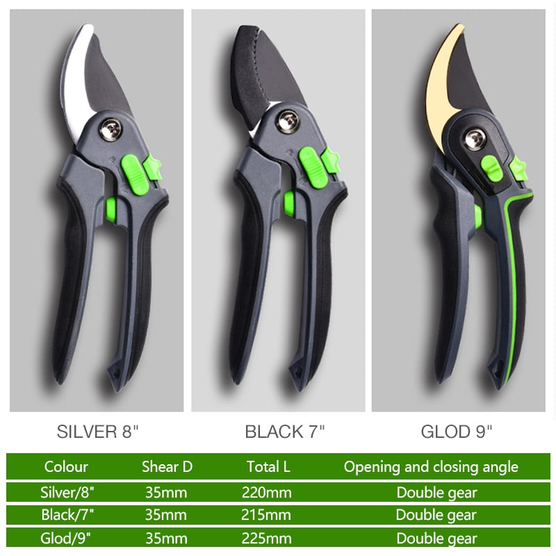 Garden Pruning Shears Stainless Steel Pruning Tools Garden tools Scissors Cutter Fruit Picking Weed Home Potted Branches Pruner