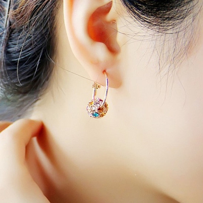 Fashion Trend Earrings Zircon Pendant Earrings Shiny Earrings for Women&