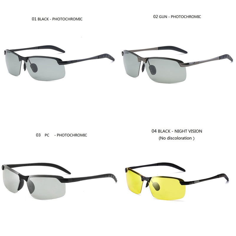 Photochromic Sunglasses Men Polarized Driving Chameleon Glasses Male Change Color Sun Glasses Day Night Vision Driver&