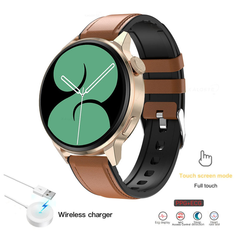 SACOSDING Smart Watch Women NFC Smart Bluetooth Call Sports GPS Track Smartwatch Men Heart Rate ECG PPG Smartwatch For Android