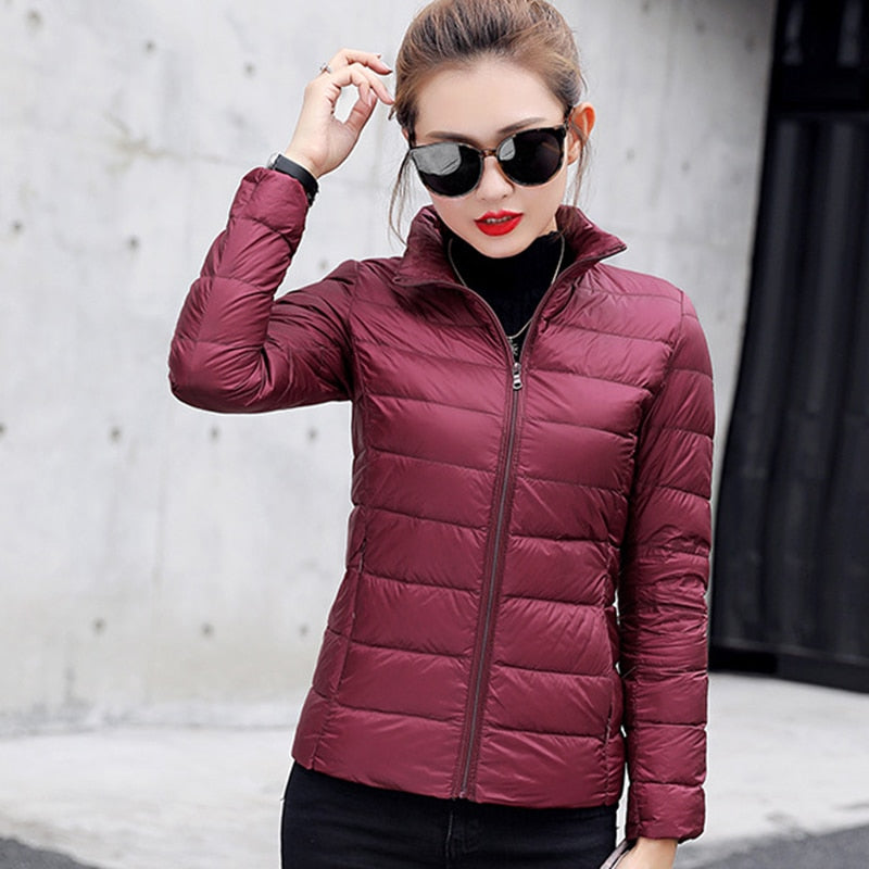 7XL Women 90% White Duck Down Jackets Women&