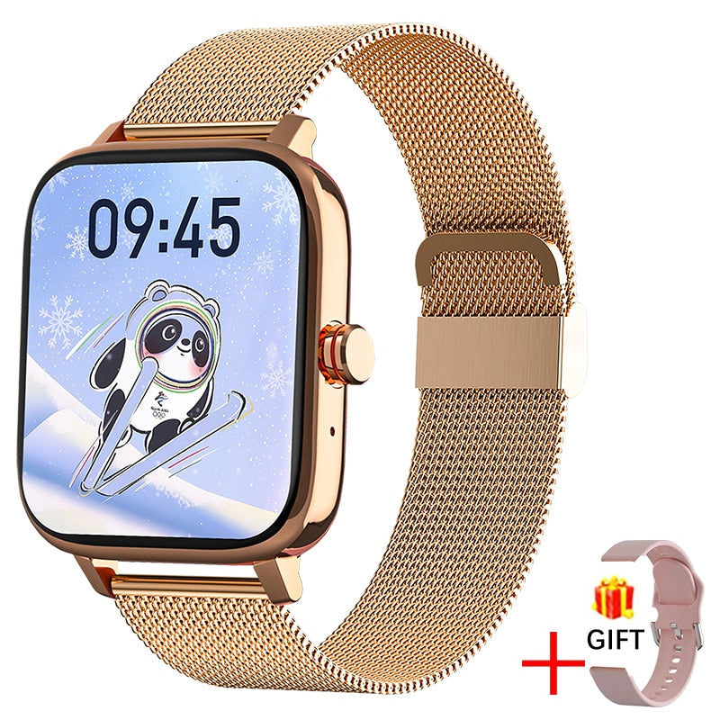 LIGE Call Smart Watch Women Custom Dial Smartwatch For Android IOS Waterproof Bluetooth Music Watches Full Touch Bracelet Clock